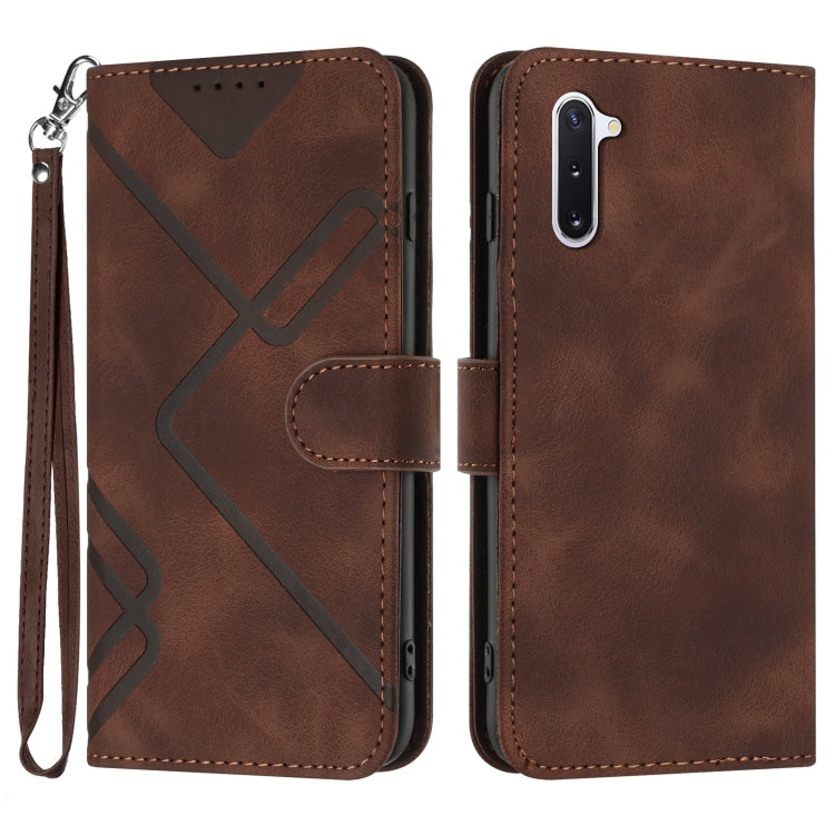 Line Pattern Skin Feel Leather Phone Case, For Samsung Galaxy A11 EU Version, For Samsung Galaxy S20, For Samsung Galaxy S20+, For Samsung Galaxy A21 EU Version, For Samsung Galaxy A71 4G, For Samsung Galaxy A51 4G, For Samsung Galaxy A50 / A50s       ...