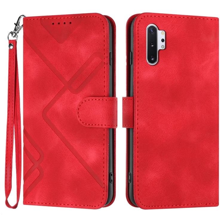 Line Pattern Skin Feel Leather Phone Case, For Samsung Galaxy A20s, For Samsung Galaxy Note10+, For Samsung Galaxy A20e / A10e, For Samsung Galaxy A70, For Samsung Galaxy A40, For Samsung Galaxy A10 / M10, For Samsung Galaxy A20 / A30                  ...