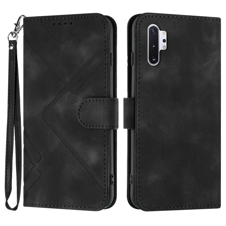 Line Pattern Skin Feel Leather Phone Case, For Samsung Galaxy A20s, For Samsung Galaxy Note10+, For Samsung Galaxy A20e / A10e, For Samsung Galaxy A70, For Samsung Galaxy A40, For Samsung Galaxy A10 / M10, For Samsung Galaxy A20 / A30                  ...