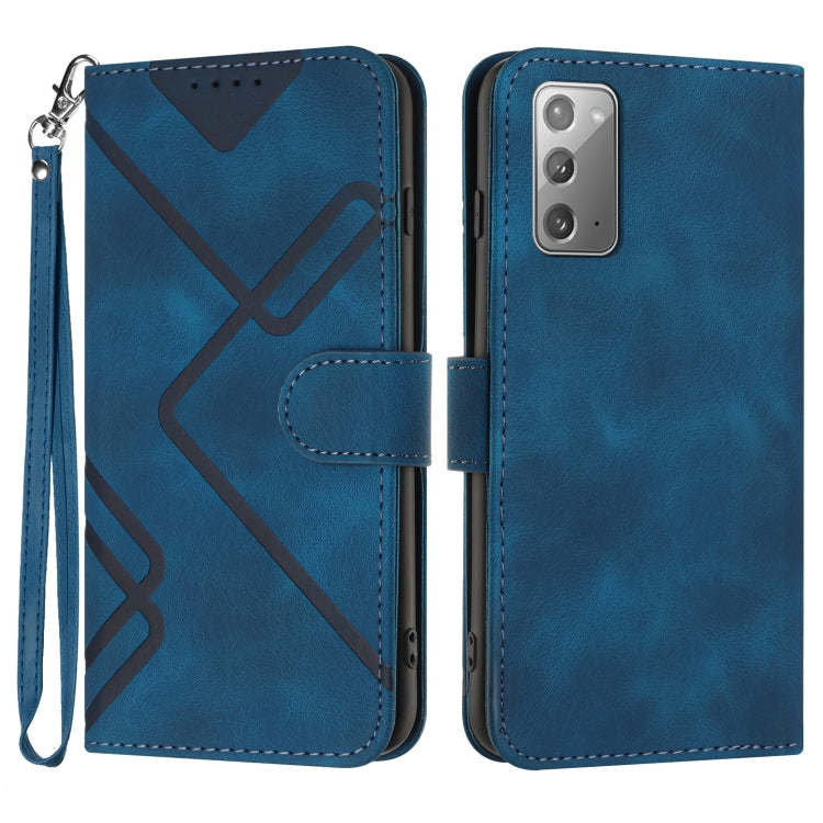 Line Pattern Skin Feel Leather Phone Case, For Samsung Galaxy A12, For Samsung Galaxy Note20 Ultra, For Samsung Galaxy Note20, For Samsung Galaxy A01 / M01, For Samsung Galaxy A21s, For Samsung Galaxy A51 5G, For Samsung Galaxy A71 5G                  ...