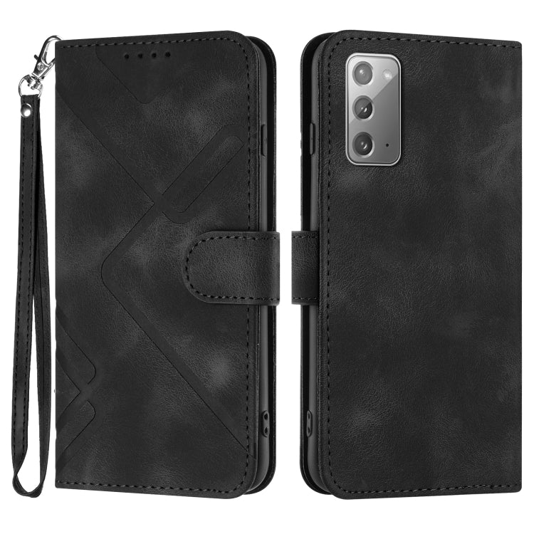 Line Pattern Skin Feel Leather Phone Case, For Samsung Galaxy A12, For Samsung Galaxy Note20 Ultra, For Samsung Galaxy Note20, For Samsung Galaxy A01 / M01, For Samsung Galaxy A21s, For Samsung Galaxy A51 5G, For Samsung Galaxy A71 5G                  ...