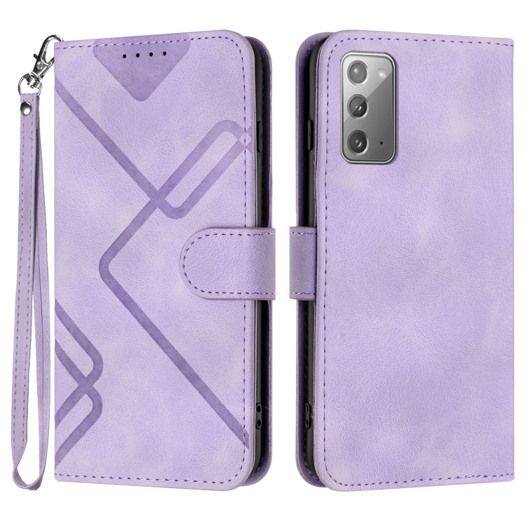 Line Pattern Skin Feel Leather Phone Case, For Samsung Galaxy A12, For Samsung Galaxy Note20 Ultra, For Samsung Galaxy Note20, For Samsung Galaxy A01 / M01, For Samsung Galaxy A21s, For Samsung Galaxy A51 5G, For Samsung Galaxy A71 5G                  ...