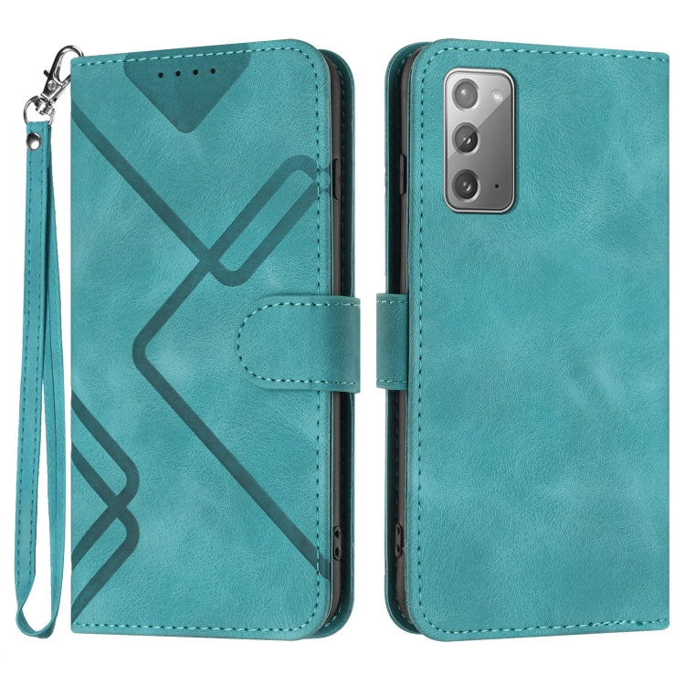 Line Pattern Skin Feel Leather Phone Case, For Samsung Galaxy A12, For Samsung Galaxy Note20 Ultra, For Samsung Galaxy Note20, For Samsung Galaxy A01 / M01, For Samsung Galaxy A21s, For Samsung Galaxy A51 5G, For Samsung Galaxy A71 5G                  ...