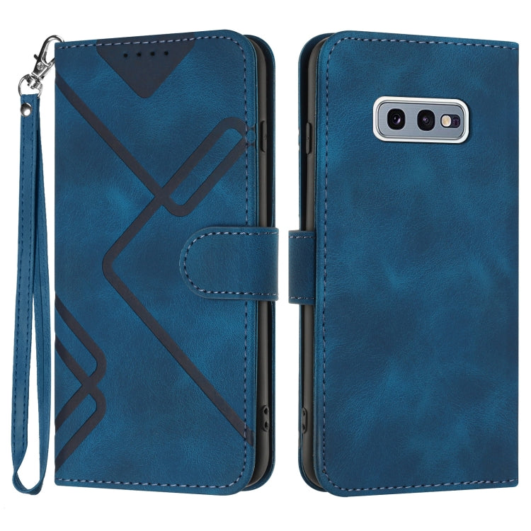 Line Pattern Skin Feel Leather Phone Case, For Samsung Galaxy A20s, For Samsung Galaxy Note10+, For Samsung Galaxy A20e / A10e, For Samsung Galaxy A70, For Samsung Galaxy A40, For Samsung Galaxy A10 / M10, For Samsung Galaxy A20 / A30                  ...