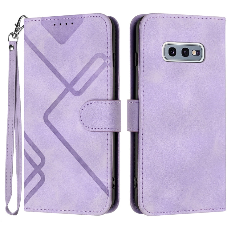 Line Pattern Skin Feel Leather Phone Case, For Samsung Galaxy A20s, For Samsung Galaxy Note10+, For Samsung Galaxy A20e / A10e, For Samsung Galaxy A70, For Samsung Galaxy A40, For Samsung Galaxy A10 / M10, For Samsung Galaxy A20 / A30                  ...