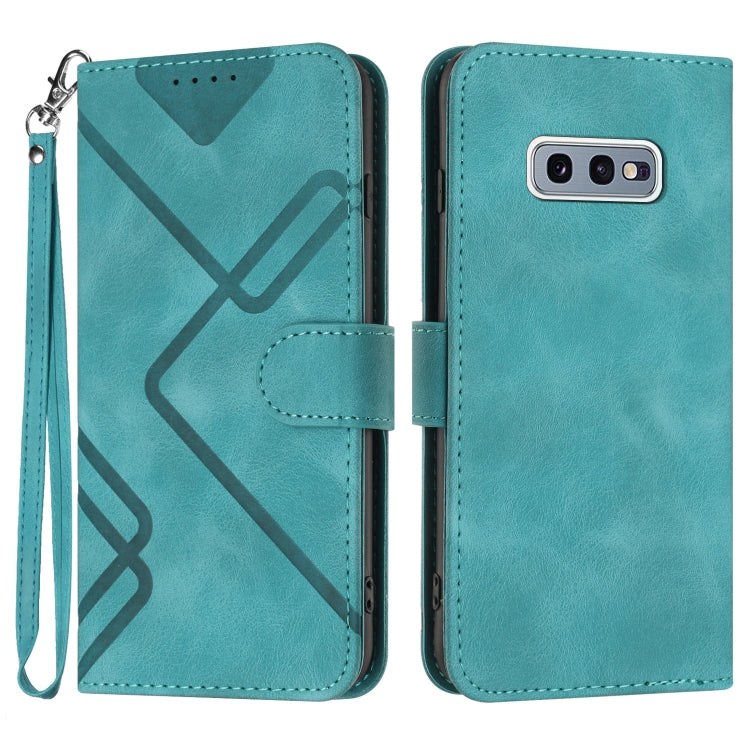 Line Pattern Skin Feel Leather Phone Case, For Samsung Galaxy A20s, For Samsung Galaxy Note10+, For Samsung Galaxy A20e / A10e, For Samsung Galaxy A70, For Samsung Galaxy A40, For Samsung Galaxy A10 / M10, For Samsung Galaxy A20 / A30                  ...