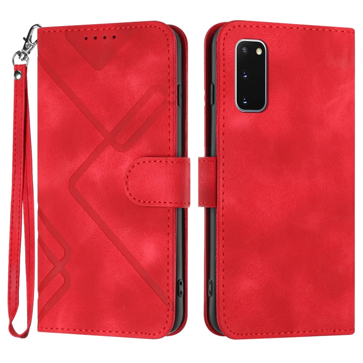 Line Pattern Skin Feel Leather Phone Case, For Samsung Galaxy A11 EU Version, For Samsung Galaxy S20, For Samsung Galaxy S20+, For Samsung Galaxy A21 EU Version, For Samsung Galaxy A71 4G, For Samsung Galaxy A51 4G, For Samsung Galaxy A50 / A50s       ...