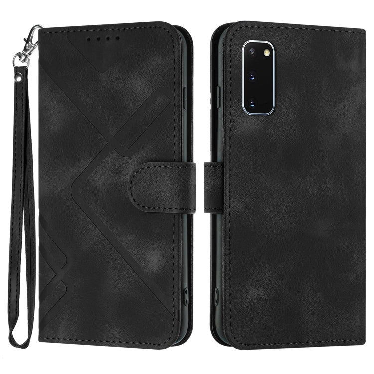 Line Pattern Skin Feel Leather Phone Case, For Samsung Galaxy A11 EU Version, For Samsung Galaxy S20, For Samsung Galaxy S20+, For Samsung Galaxy A21 EU Version, For Samsung Galaxy A71 4G, For Samsung Galaxy A51 4G, For Samsung Galaxy A50 / A50s       ...