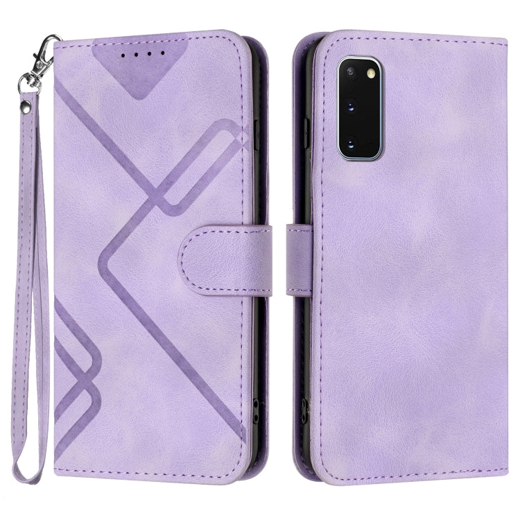 Line Pattern Skin Feel Leather Phone Case, For Samsung Galaxy A11 EU Version, For Samsung Galaxy S20, For Samsung Galaxy S20+, For Samsung Galaxy A21 EU Version, For Samsung Galaxy A71 4G, For Samsung Galaxy A51 4G, For Samsung Galaxy A50 / A50s       ...
