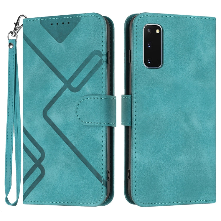 Line Pattern Skin Feel Leather Phone Case, For Samsung Galaxy A11 EU Version, For Samsung Galaxy S20, For Samsung Galaxy S20+, For Samsung Galaxy A21 EU Version, For Samsung Galaxy A71 4G, For Samsung Galaxy A51 4G, For Samsung Galaxy A50 / A50s       ...