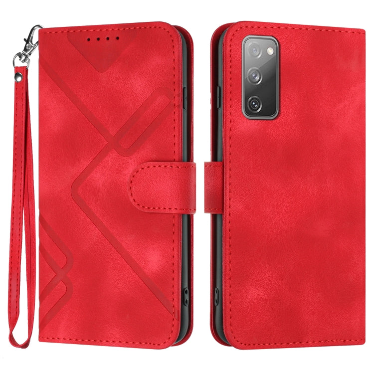 Line Pattern Skin Feel Leather Phone Case, For Samsung Galaxy S23+ 5G, For Samsung Galaxy S23 5G, For Samsung Galaxy A14 5G, For Samsung Galaxy M13 India / F13, For Samsung Galaxy S20 FE, For Samsung Galaxy Xcover6 Pro, For Samsung Galaxy M53 5G       ...