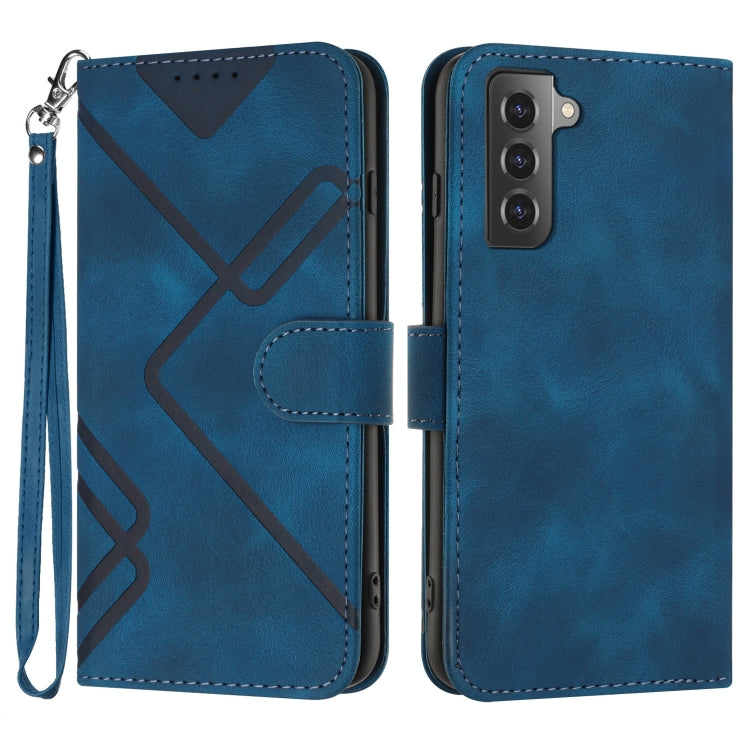 Line Pattern Skin Feel Leather Phone Case, For Samsung Galaxy A32 4G, For Samsung Galaxy A02 EU Version, For Samsung Galaxy A72 4G/5G, For Samsung Galaxy A52 4G/5G, For Samsung Galaxy S21 5G, For Samsung Galaxy S21+ 5G, For Samsung Galaxy S21 Ultra 5G ...