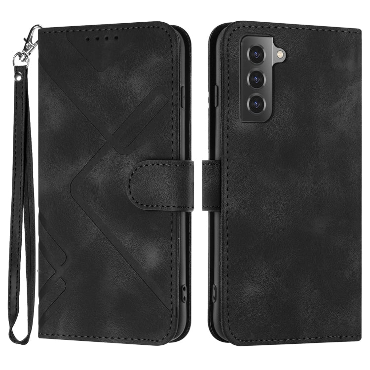 Line Pattern Skin Feel Leather Phone Case, For Samsung Galaxy S22 5G, For Samsung Galaxy A13 5G, For Samsung Galaxy Xcover 5, For Samsung Galaxy A03s 166mm, For Samsung Galaxy A41, For Samsung Galaxy A22 4G, For Samsung Galaxy A22 5G                   ...
