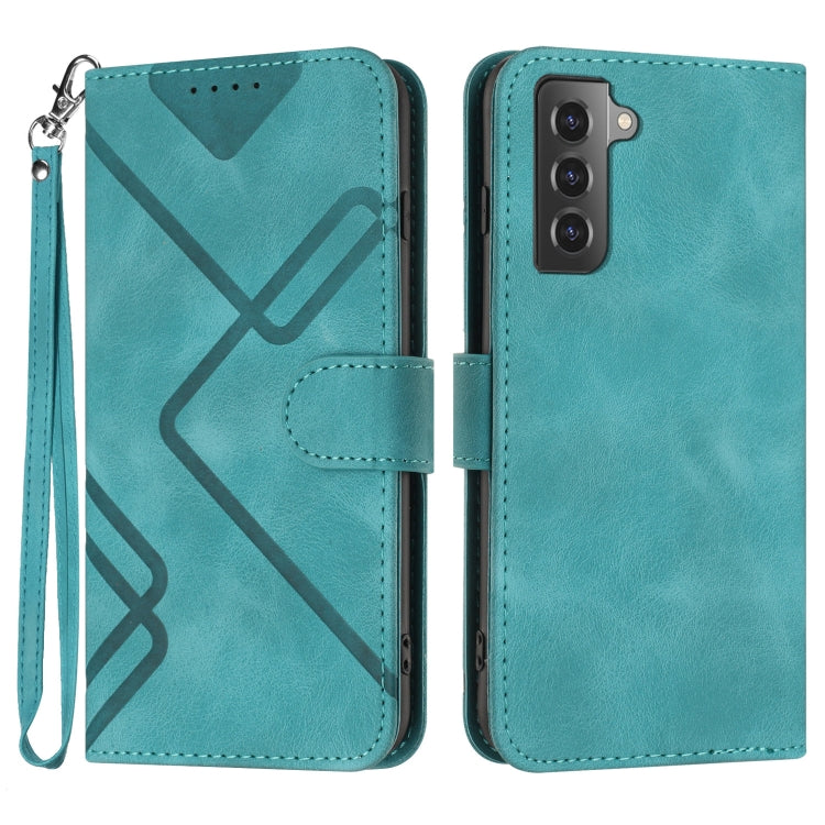 Line Pattern Skin Feel Leather Phone Case, For Samsung Galaxy A32 4G, For Samsung Galaxy A02 EU Version, For Samsung Galaxy A72 4G/5G, For Samsung Galaxy A52 4G/5G, For Samsung Galaxy S21 5G, For Samsung Galaxy S21+ 5G, For Samsung Galaxy S21 Ultra 5G ...