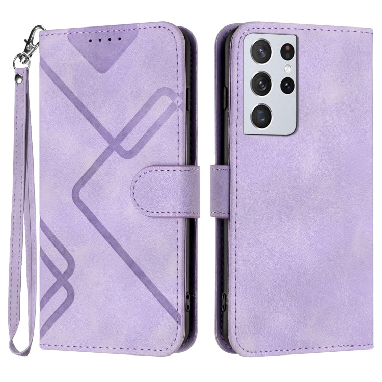 Line Pattern Skin Feel Leather Phone Case, For Samsung Galaxy A32 4G, For Samsung Galaxy A02 EU Version, For Samsung Galaxy A72 4G/5G, For Samsung Galaxy A52 4G/5G, For Samsung Galaxy S21 5G, For Samsung Galaxy S21+ 5G, For Samsung Galaxy S21 Ultra 5G ...