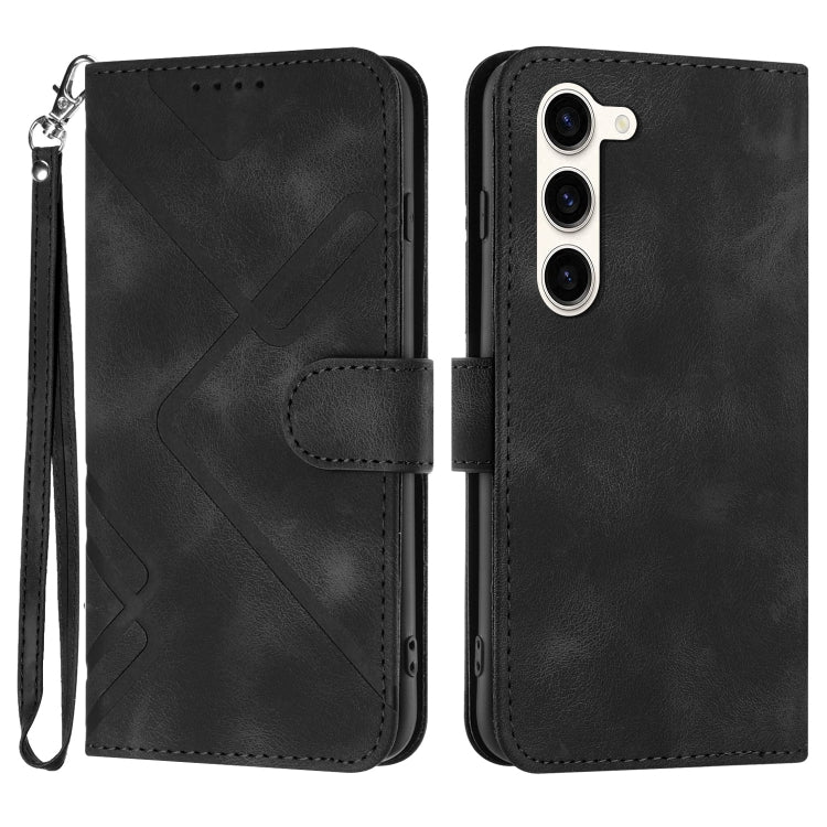 Line Pattern Skin Feel Leather Phone Case, For Samsung Galaxy S23+ 5G, For Samsung Galaxy S23 5G, For Samsung Galaxy A14 5G, For Samsung Galaxy M13 India / F13, For Samsung Galaxy S20 FE, For Samsung Galaxy Xcover6 Pro, For Samsung Galaxy M53 5G       ...