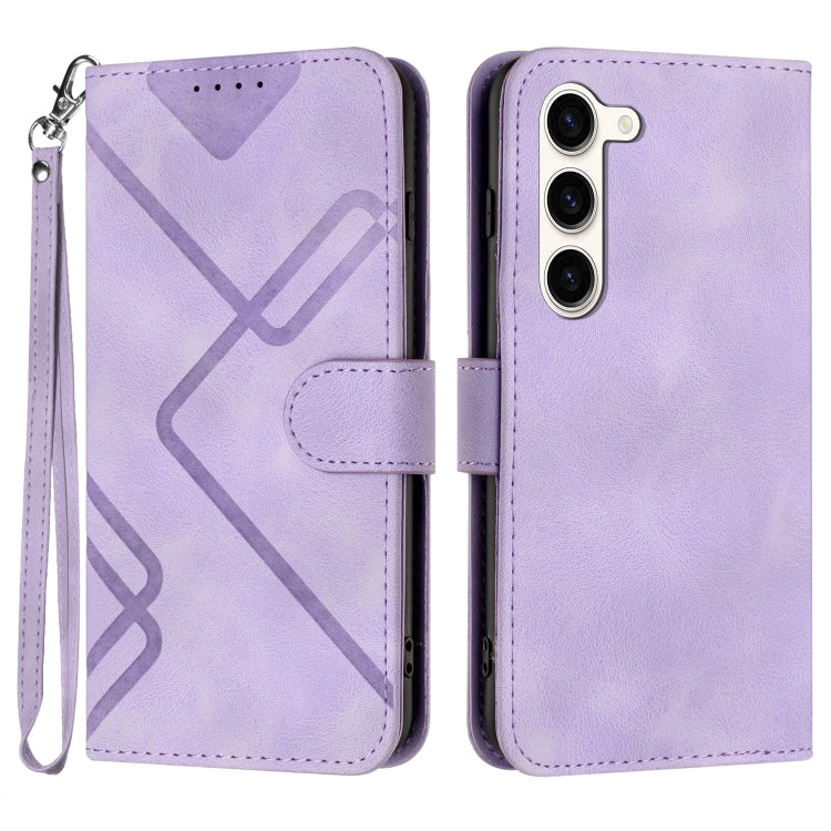 Line Pattern Skin Feel Leather Phone Case, For Samsung Galaxy S23+ 5G, For Samsung Galaxy S23 5G, For Samsung Galaxy A14 5G, For Samsung Galaxy M13 India / F13, For Samsung Galaxy S20 FE, For Samsung Galaxy Xcover6 Pro, For Samsung Galaxy M53 5G       ...