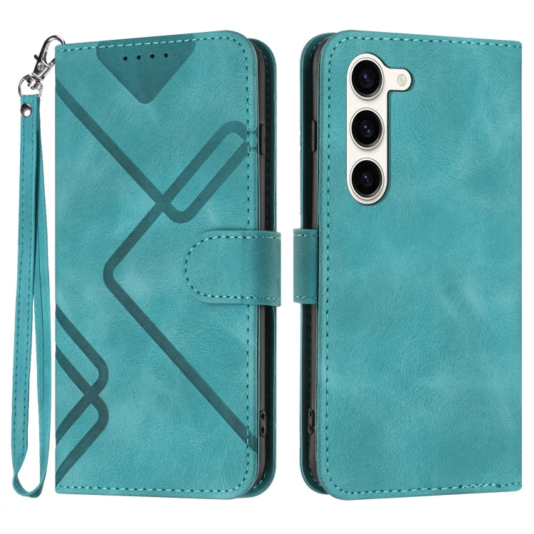 Line Pattern Skin Feel Leather Phone Case, For Samsung Galaxy S23+ 5G, For Samsung Galaxy S23 5G, For Samsung Galaxy A14 5G, For Samsung Galaxy M13 India / F13, For Samsung Galaxy S20 FE, For Samsung Galaxy Xcover6 Pro, For Samsung Galaxy M53 5G       ...