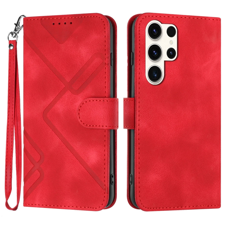 Line Pattern Skin Feel Leather Phone Case, For Samsung Galaxy A55, For Samsung Galaxy A35, For Samsung Galaxy A24 4G, For Samsung Galaxy A14 4G, For Samsung Galaxy A34 5G, For Samsung Galaxy A54 5G, For Samsung Galaxy A04e, For Samsung Galaxy S23 Ultra 5G