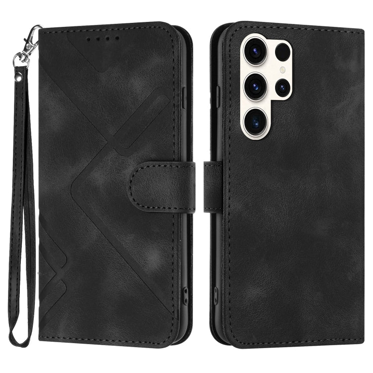 Line Pattern Skin Feel Leather Phone Case, For Samsung Galaxy A55, For Samsung Galaxy A35, For Samsung Galaxy A24 4G, For Samsung Galaxy A14 4G, For Samsung Galaxy A34 5G, For Samsung Galaxy A54 5G, For Samsung Galaxy A04e, For Samsung Galaxy S23 Ultra 5G