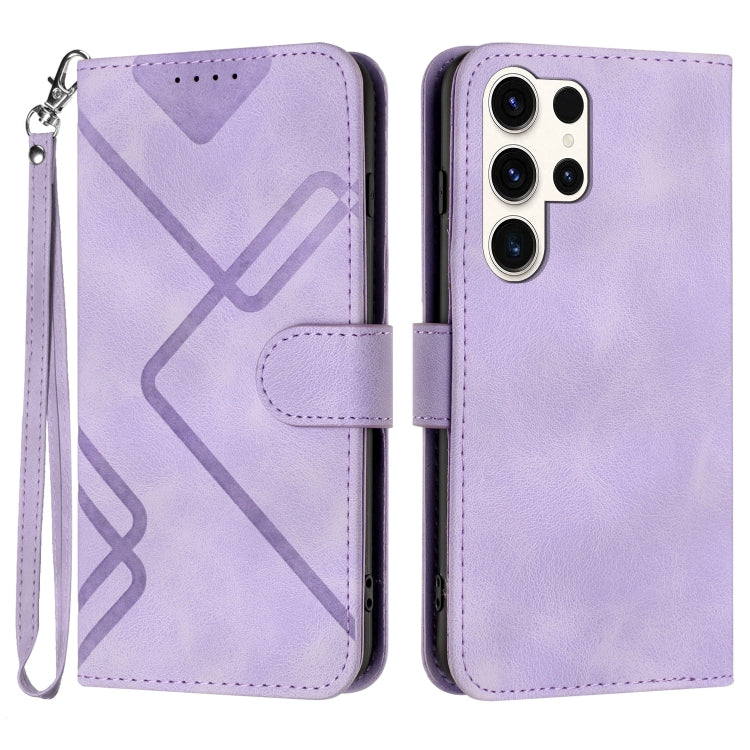 Line Pattern Skin Feel Leather Phone Case, For Samsung Galaxy A55, For Samsung Galaxy A35, For Samsung Galaxy A24 4G, For Samsung Galaxy A14 4G, For Samsung Galaxy A34 5G, For Samsung Galaxy A54 5G, For Samsung Galaxy A04e, For Samsung Galaxy S23 Ultra 5G