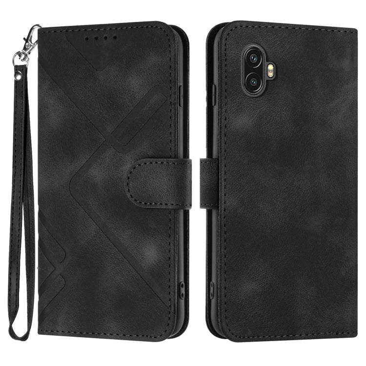 Line Pattern Skin Feel Leather Phone Case, For Samsung Galaxy S23+ 5G, For Samsung Galaxy S23 5G, For Samsung Galaxy A14 5G, For Samsung Galaxy M13 India / F13, For Samsung Galaxy S20 FE, For Samsung Galaxy Xcover6 Pro, For Samsung Galaxy M53 5G       ...