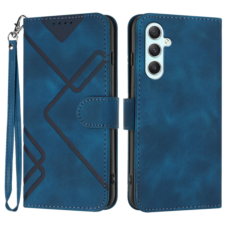 Line Pattern Skin Feel Leather Phone Case, For Samsung Galaxy A55, For Samsung Galaxy A35, For Samsung Galaxy A24 4G, For Samsung Galaxy A14 4G, For Samsung Galaxy A34 5G, For Samsung Galaxy A54 5G, For Samsung Galaxy A04e, For Samsung Galaxy S23 Ultra 5G