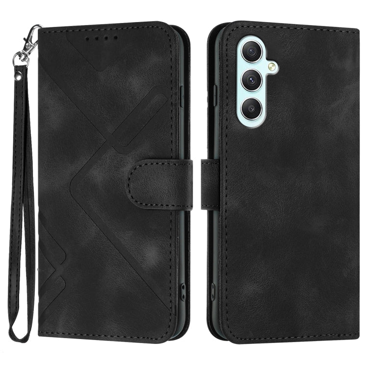 Line Pattern Skin Feel Leather Phone Case, For Samsung Galaxy A55, For Samsung Galaxy A35, For Samsung Galaxy A24 4G, For Samsung Galaxy A14 4G, For Samsung Galaxy A34 5G, For Samsung Galaxy A54 5G, For Samsung Galaxy A04e, For Samsung Galaxy S23 Ultra 5G
