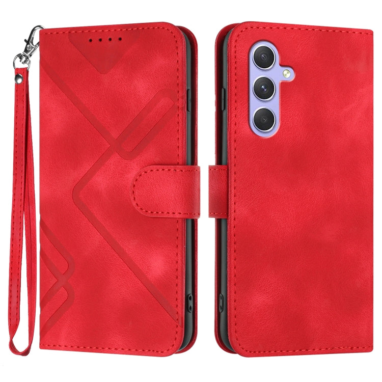 Line Pattern Skin Feel Leather Phone Case, For Samsung Galaxy A55, For Samsung Galaxy A35, For Samsung Galaxy A24 4G, For Samsung Galaxy A14 4G, For Samsung Galaxy A34 5G, For Samsung Galaxy A54 5G, For Samsung Galaxy A04e, For Samsung Galaxy S23 Ultra 5G