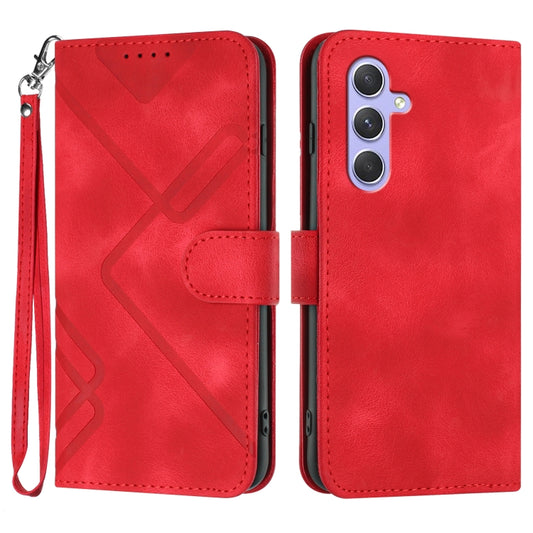 Line Pattern Skin Feel Leather Phone Case, For Samsung Galaxy A55, For Samsung Galaxy A35, For Samsung Galaxy A24 4G, For Samsung Galaxy A14 4G, For Samsung Galaxy A34 5G, For Samsung Galaxy A54 5G, For Samsung Galaxy A04e, For Samsung Galaxy S23 Ultra 5G