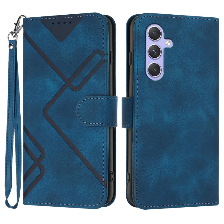 Line Pattern Skin Feel Leather Phone Case, For Samsung Galaxy A55, For Samsung Galaxy A35, For Samsung Galaxy A24 4G, For Samsung Galaxy A14 4G, For Samsung Galaxy A34 5G, For Samsung Galaxy A54 5G, For Samsung Galaxy A04e, For Samsung Galaxy S23 Ultra 5G