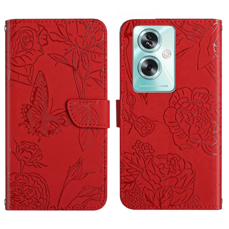 HT03 Skin Feel Butterfly Embossed Flip Leather Phone Case, For OPPO A80 EU / A3 Pro Global, For OPPO A3 Pro 5G India, For OPPO K12x 5G Global, For OPPO A60 4G, For OPPO Reno11 F 5G/F25 Pro 5G, For OPPO A18 / A38 4G, For OPPO A58 4G, For OPPO Reno10 Pro...