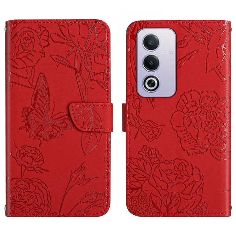 HT03 Skin Feel Butterfly Embossed Flip Leather Phone Case, For OPPO A80 EU / A3 Pro Global, For OPPO A3 Pro 5G India, For OPPO K12x 5G Global, For OPPO A60 4G, For OPPO Reno11 F 5G/F25 Pro 5G, For OPPO A18 / A38 4G, For OPPO A58 4G, For OPPO Reno10 Pro...