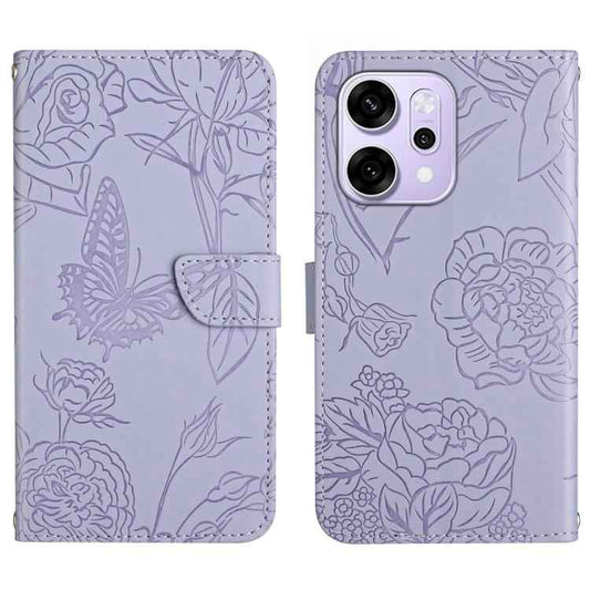 HT03 Skin Feel Butterfly Embossed Flip Leather Phone Case, For OPPO Reno14 5G Global, For OPPO A5 Pro 5G Global, For OPPO Reno13 Pro, For OPPO Reno13, For OPPO Reno13 F, For OPPO A3 4G Global / 5G Global, For OPPO A3x India                             ...