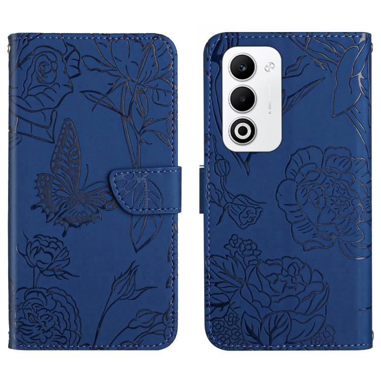 HT03 Skin Feel Butterfly Embossed Flip Leather Phone Case