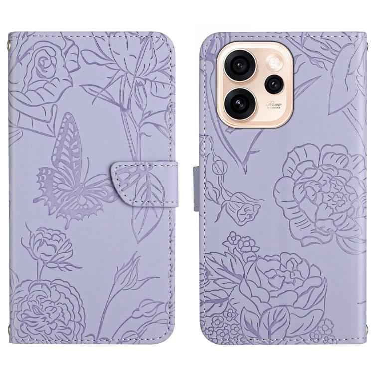 HT03 Skin Feel Butterfly Embossed Flip Leather Phone Case, For OPPO A6 5G Global / A6x 5G, For OPPO Reno15 F 5G Global, For OPPO Reno15 Pro Max 5G Global, For OPPO Reno15 Pro 5G Global, For OPPO Reno15 5G Global, For OPPO A6 Pro 4G / 5G Global         ...
