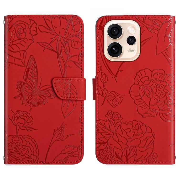 HT03 Skin Feel Butterfly Embossed Flip Leather Phone Case, For OPPO A6 5G Global / A6x 5G, For OPPO Reno15 F 5G Global, For OPPO Reno15 Pro Max 5G Global, For OPPO Reno15 Pro 5G Global, For OPPO Reno15 5G Global, For OPPO A6 Pro 4G / 5G Global         ...