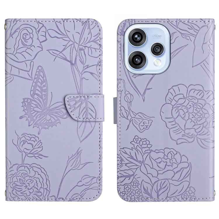 HT03 Skin Feel Butterfly Embossed Flip Leather Phone Case, For OPPO A6 5G Global / A6x 5G, For OPPO Reno15 F 5G Global, For OPPO Reno15 Pro Max 5G Global, For OPPO Reno15 Pro 5G Global, For OPPO Reno15 5G Global, For OPPO A6 Pro 4G / 5G Global         ...