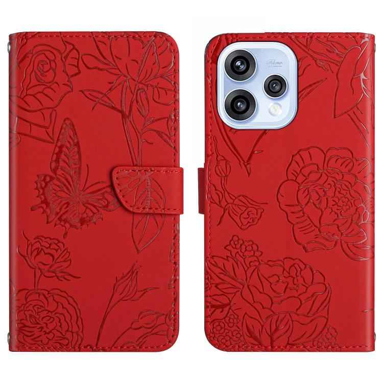 HT03 Skin Feel Butterfly Embossed Flip Leather Phone Case, For OPPO A6 5G Global / A6x 5G, For OPPO Reno15 F 5G Global, For OPPO Reno15 Pro Max 5G Global, For OPPO Reno15 Pro 5G Global, For OPPO Reno15 5G Global, For OPPO A6 Pro 4G / 5G Global         ...