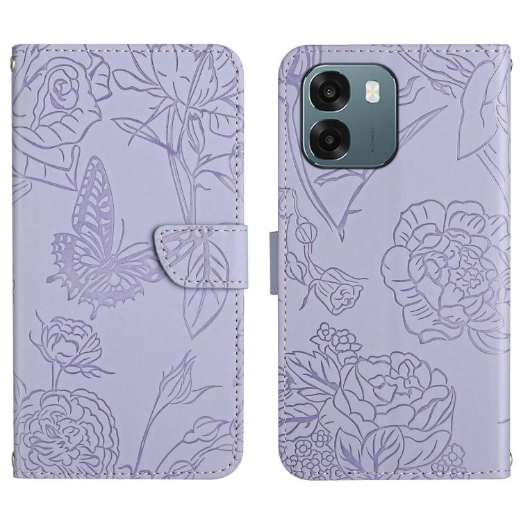 HT03 Skin Feel Butterfly Embossed Flip Leather Phone Case, For OPPO A6 5G Global / A6x 5G, For OPPO Reno15 F 5G Global, For OPPO Reno15 Pro Max 5G Global, For OPPO Reno15 Pro 5G Global, For OPPO Reno15 5G Global, For OPPO A6 Pro 4G / 5G Global         ...