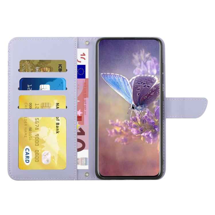 HT03 Skin Feel Butterfly Embossed Flip Leather Phone Case, For Realme 11 4G Global, For Realme 11 Pro