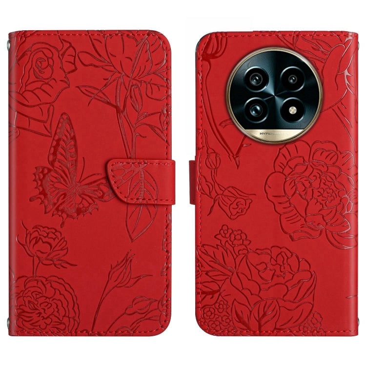 HT03 Skin Feel Butterfly Embossed Flip Leather Phone Case, For Realme C75 4G, For Realme 13+ 5G Global, For Realme 13 Pro 5G / 13 Pro+ 5G, For Realme C63 5G, For Realme 12+ Global, For Realme 12 Pro/12 Pro+ Global, For Realme 11 5G Global��������������...