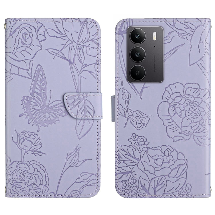 HT03 Skin Feel Butterfly Embossed Flip Leather Phone Case, For Realme P3 Pro 5G Global, For Realme 14 Pro+ 5G, For Realme C75 4G, For Realme 13+ 5G Global, For Realme 13 Pro 5G / 13 Pro+ 5G, For Realme C63 5G, For Realme 12+ Global                     ...