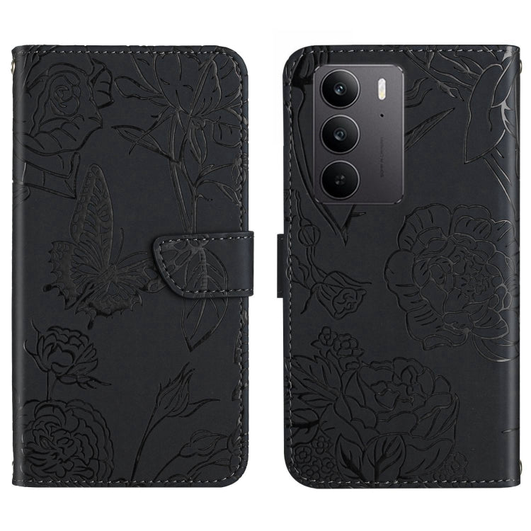 HT03 Skin Feel Butterfly Embossed Flip Leather Phone Case, For Realme C75 4G, For Realme 13+ 5G Global, For Realme 13 Pro 5G / 13 Pro+ 5G, For Realme C63 5G, For Realme 12+ Global, For Realme 12 Pro/12 Pro+ Global, For Realme 11 5G Global��������������...