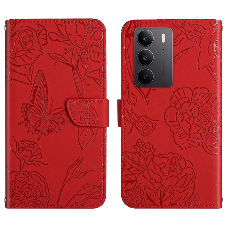 HT03 Skin Feel Butterfly Embossed Flip Leather Phone Case, For Realme C75 4G, For Realme 13+ 5G Global, For Realme 13 Pro 5G / 13 Pro+ 5G, For Realme C63 5G, For Realme 12+ Global, For Realme 12 Pro/12 Pro+ Global, For Realme 11 5G Global��������������...