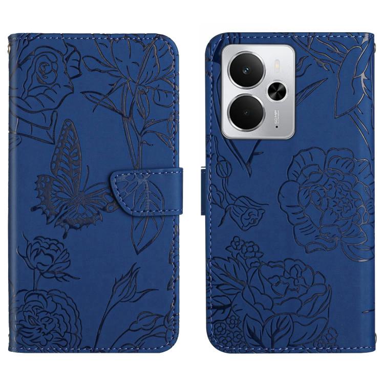 HT03 Skin Feel Butterfly Embossed Flip Leather Phone Case, For Realme C85 5G, For Realme C85 Pro 4G, For Realme 15T 5G, For Realme 15 5G Global / 15 Pro 5G Global, For Realme C71 4G, For Realme C75 5G, For Realme 14 5G Global / P3 5G Global������������...
