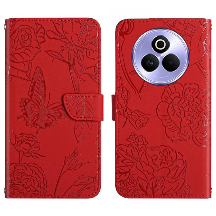 HT03 Skin Feel Butterfly Embossed Flip Leather Phone Case, For Realme C85 5G, For Realme C85 Pro 4G, For Realme 15T 5G, For Realme 15 5G Global / 15 Pro 5G Global, For Realme C71 4G, For Realme C75 5G, For Realme 14 5G Global / P3 5G Global������������...