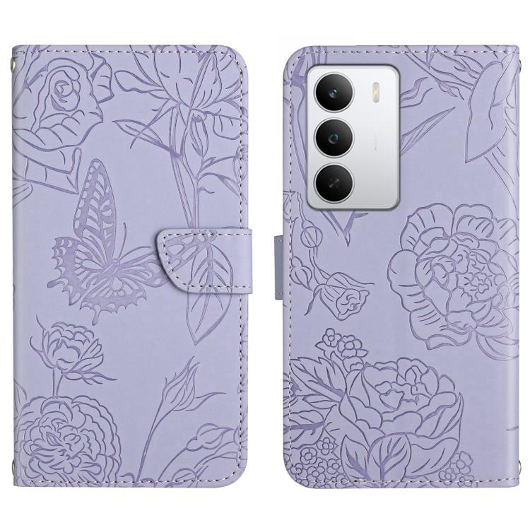HT03 Skin Feel Butterfly Embossed Flip Leather Phone Case, For Realme C85 5G, For Realme C85 Pro 4G, For Realme 15T 5G, For Realme 15 5G Global / 15 Pro 5G Global, For Realme C71 4G, For Realme C75 5G, For Realme 14 5G Global / P3 5G Global������������...