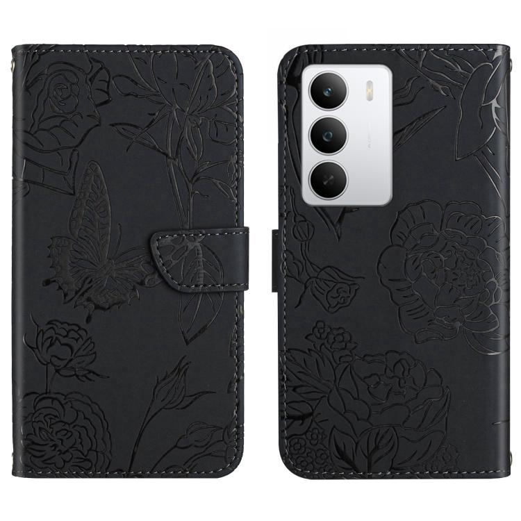 HT03 Skin Feel Butterfly Embossed Flip Leather Phone Case, For Realme C85 5G, For Realme C85 Pro 4G, For Realme 15T 5G, For Realme 15 5G Global / 15 Pro 5G Global, For Realme C71 4G, For Realme C75 5G, For Realme 14 5G Global / P3 5G Global������������...