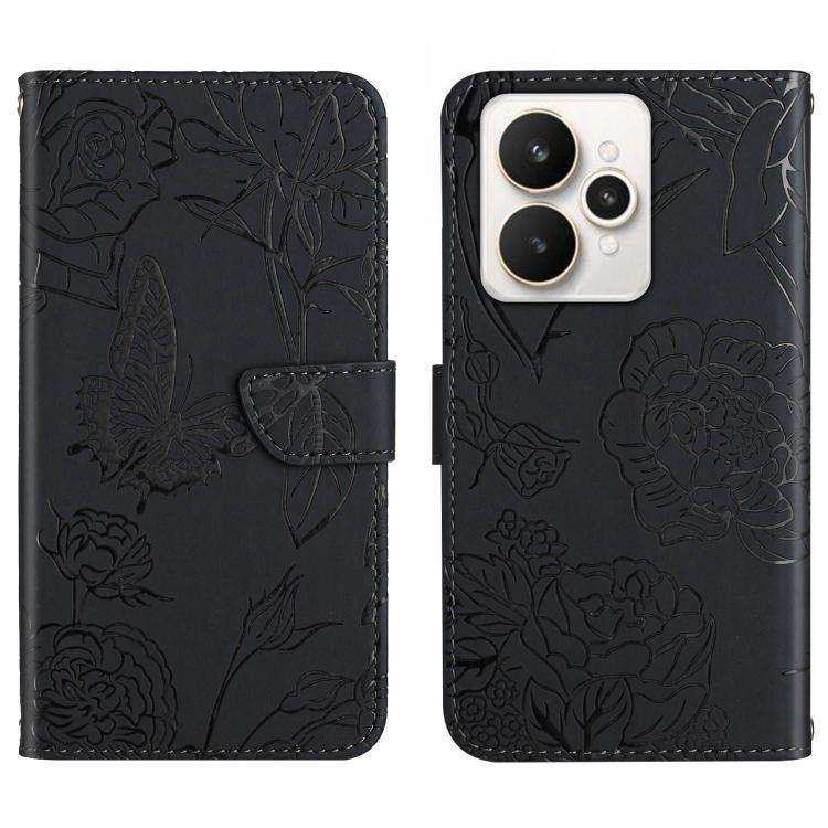 HT03 Skin Feel Butterfly Embossed Flip Leather Phone Case, For Realme C85 5G, For Realme C85 Pro 4G, For Realme 15T 5G, For Realme 15 5G Global / 15 Pro 5G Global, For Realme C71 4G, For Realme C75 5G, For Realme 14 5G Global / P3 5G Global������������...